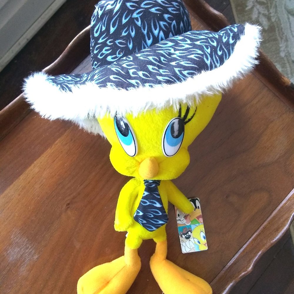 Vintage Looney Tunes Tweety Plush with Hat